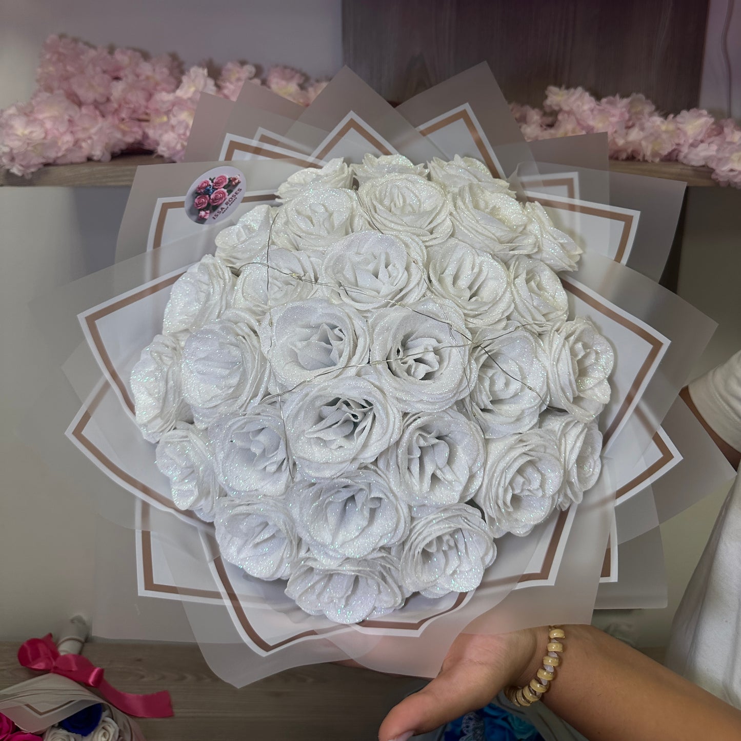 29 Trandafiri Premium cu sclipici