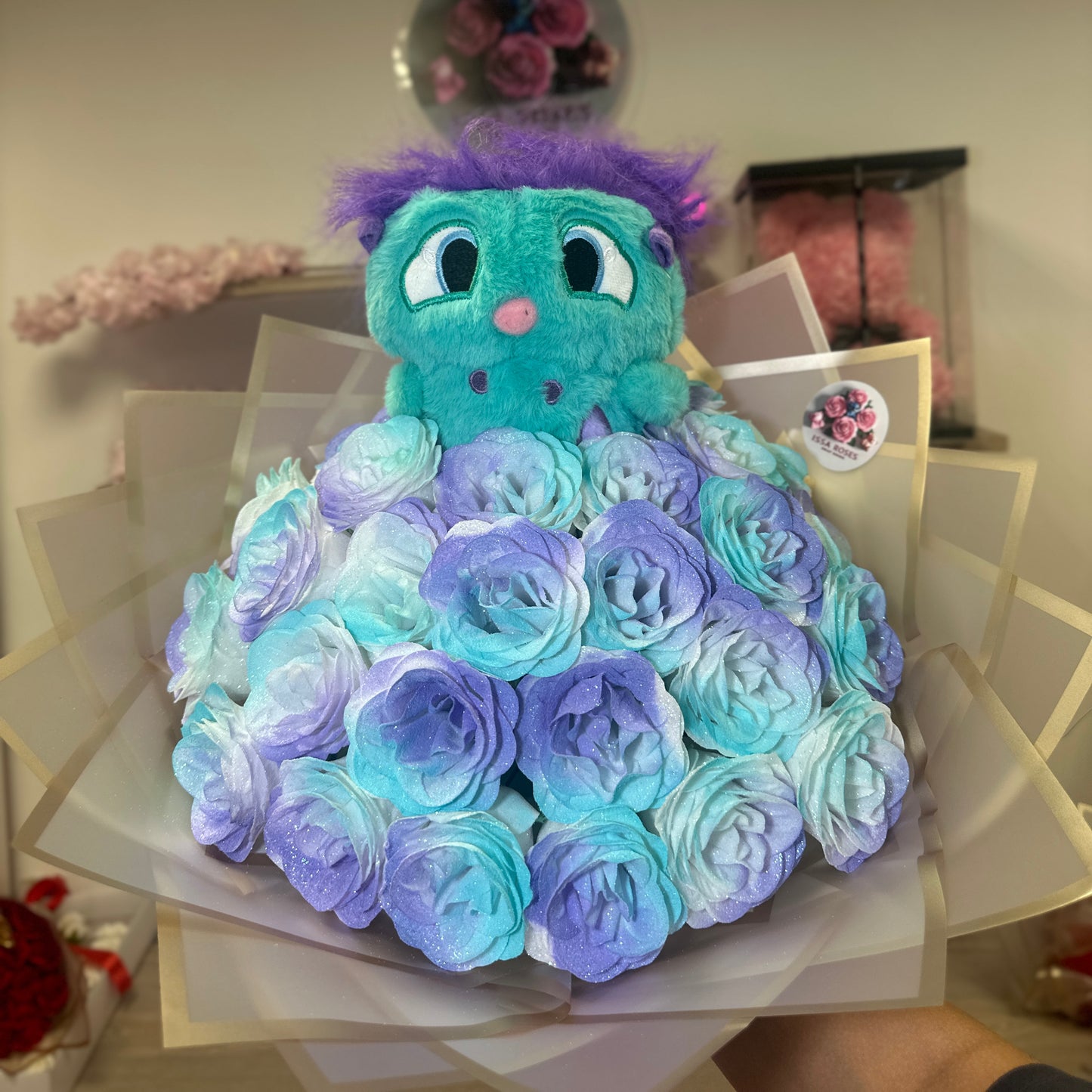 Buchet 29 Trandafiri Premium + Bibble