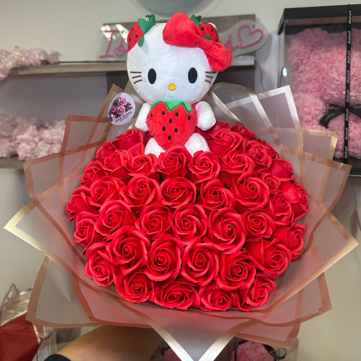 Buchet 51 Trandafiri + Hello Kitty