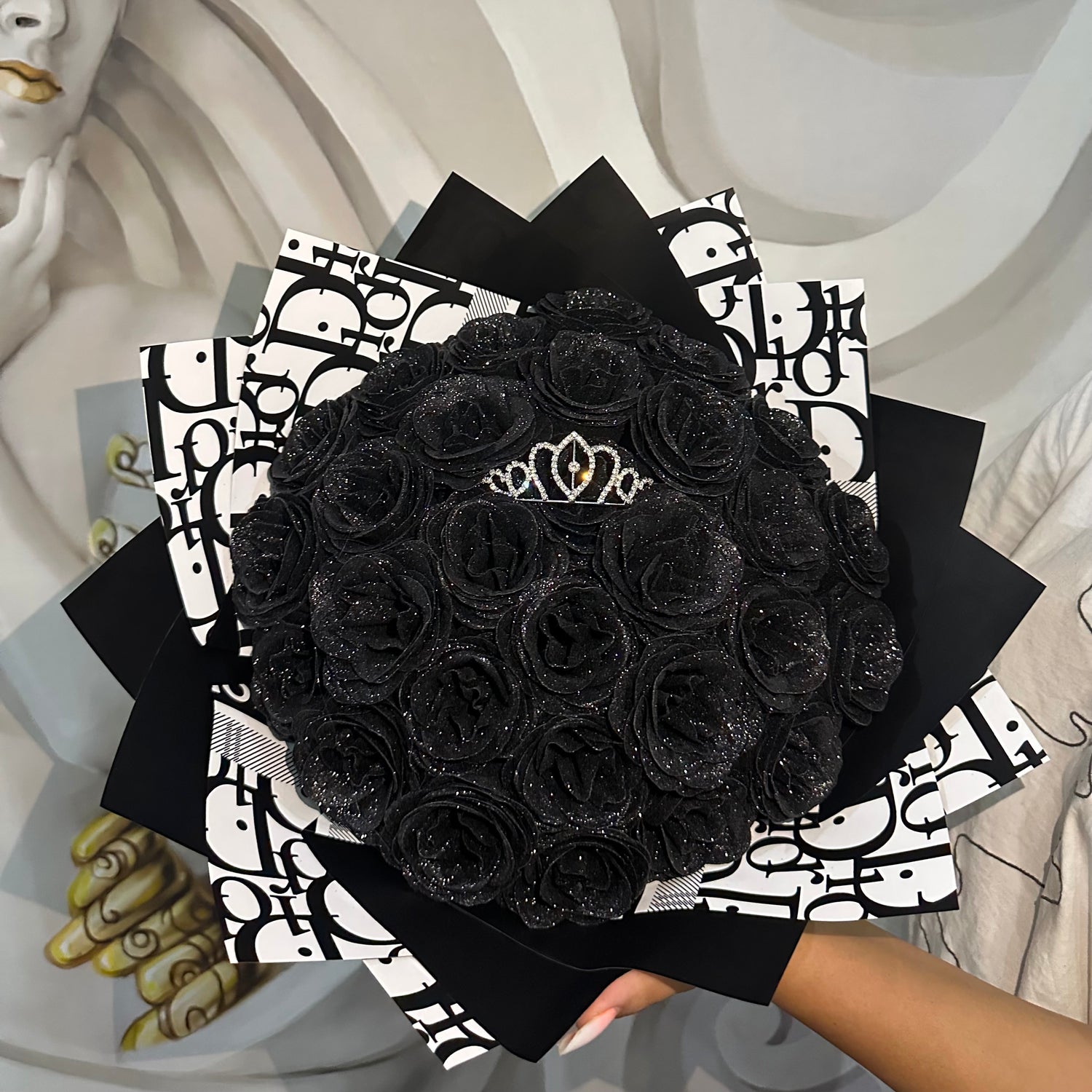 Buchete Trandafiri Premium cu Sclipici