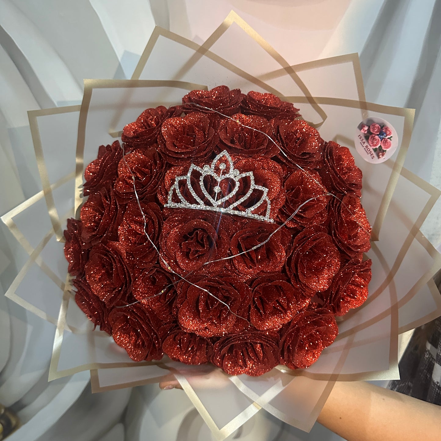 Buchet Trandafiri Premium cu sclipici